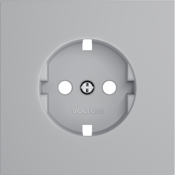 VLS000616 Накладка для розетки с заземлением серого цвета VOLTUM S70 (серый) VLS000616 Накладка для розетки с заземлением серого цвета VOLTUM S70 (серый)