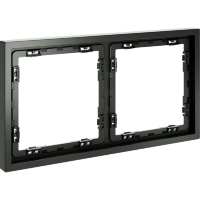 VLS100206 Рамка пластиковая для электрических изделий титанового цвета VOLTUM серии S70 на 2 поста (титан)