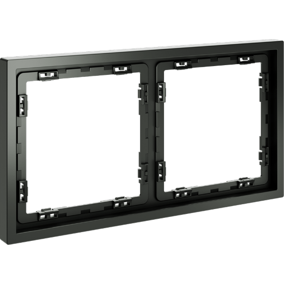 VLS100206 Рамка пластиковая для электрических изделий титанового цвета VOLTUM серии S70 на 2 поста (титан)