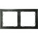 VLS100206 Рамка пластиковая для электрических изделий титанового цвета VOLTUM серии S70 на 2 поста (титан)