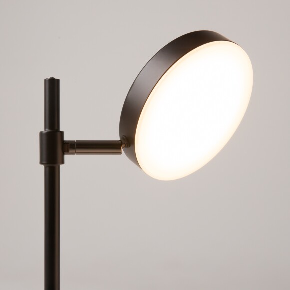 Настольная LED лампа Maytoni Fad MOD070TL-L8B3K 8Вт 3000K 420Лм 120° CRI80, матовый черный металл, металлический корпус, поворотный цилиндрический плафон, сенсорный диммер на корпусе