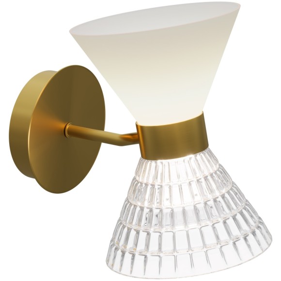 SL2004.301.02 Светильник настенный ST-Luce латунь/прозрачный, белый, латунь G9 LED 2*5W SPIRIT