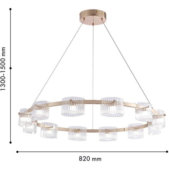 Подвесная люстра Ori 4248-12P