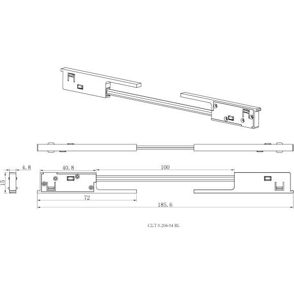 Crystal Lux CLT 0.206 04 BL 1408/119 Гибкий угловой соединитель питания для всех типов шинопроводов серии UX5, 186x15x5мм Crystal Lux CLT 0.206 04 BL 1408/119 Гибкий угловой соединитель питания для всех типов шинопроводов серии UX5, 186x15x5мм