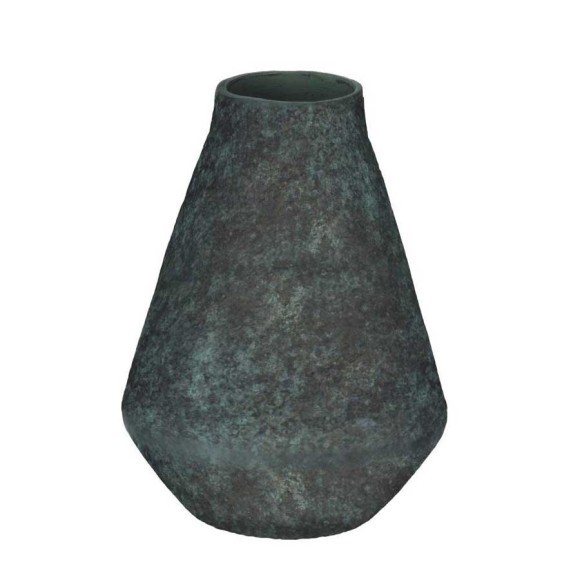 421148 MALIMONO Декоративная ваза алюминий зеленая патина H225 D170