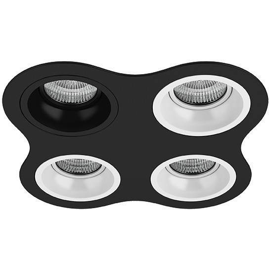 Встраиваемый светильник Lightstar D64707060606 Domino под лампы 4xGU5.3 200W