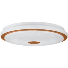 900598 Настенно-потолочный светильник LANCIANO 1, LED 24W, 1900lm, H75, ?400, сталь, дерево, белый, коричневый/пластик с эффектом кристаллов, белый, х