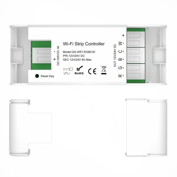 ST9000.500.01RGBCW WI-FI Контроллер для светодиодных RGBCW лент WI-FI (8A,DC12-24 V)