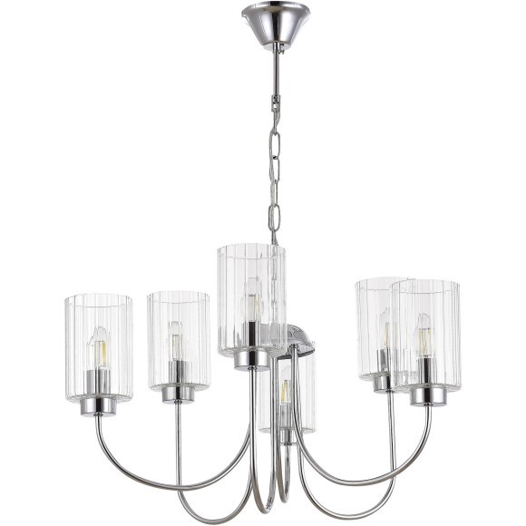 SLE1127-103-06 Светильник подвесной Хром/Прозрачный E14 6*40W TILDA