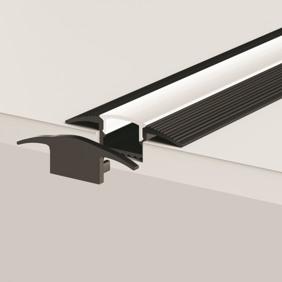 Алюминиевый 2м черный профиль встраиваемый в пол 37x10мм Maytoni ALM-3710-S-2M арт 636023