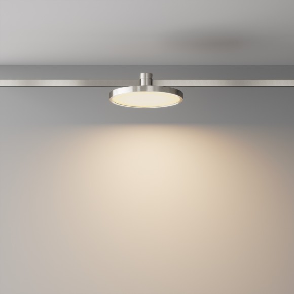 Трековый светильник Maytoni Plato Flarity Ra90 Lm590 3000K 10Вт 120° TR153-1-10W3K-PT