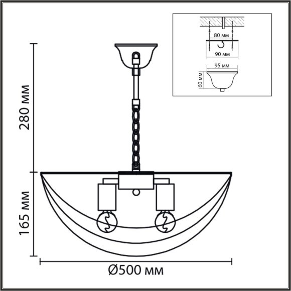Люстра подвесная E27 5*60W 220V AMALIA 8377/5