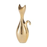 429753 Фигурка Кошка SUZU, L85, B70, H200, алюминий, золотой