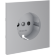 VLS000716 Накладка для розетки с заземлением и защитными шторками серого цвета VOLTUM S70 (серый)