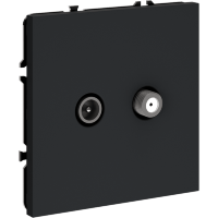 VLS060407 Розетка телевизионная оконечная для кабелей RG 6 - SAT 50 - SAT 703 - DG 113 (TV+SAT) (Телевизионный + Спутниковый) графитового цвета VOLTUM S70 (графит)