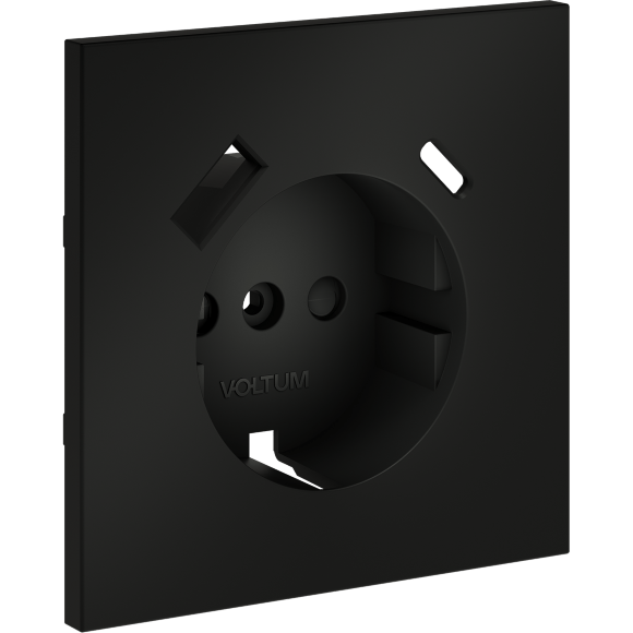 VLS001008 Накладка для розетки с заземлением и защитными шторками, с зарядкой от USB (ТИП С + ТИП A) черного матового цвета VOLTUM S70 (черный матовый) VLS001008 Накладка для розетки с заземлением и защитными шторками, с зарядкой от USB (ТИП С + ТИП A) черного матового цвета VOLTUM S70 (черный матовый)