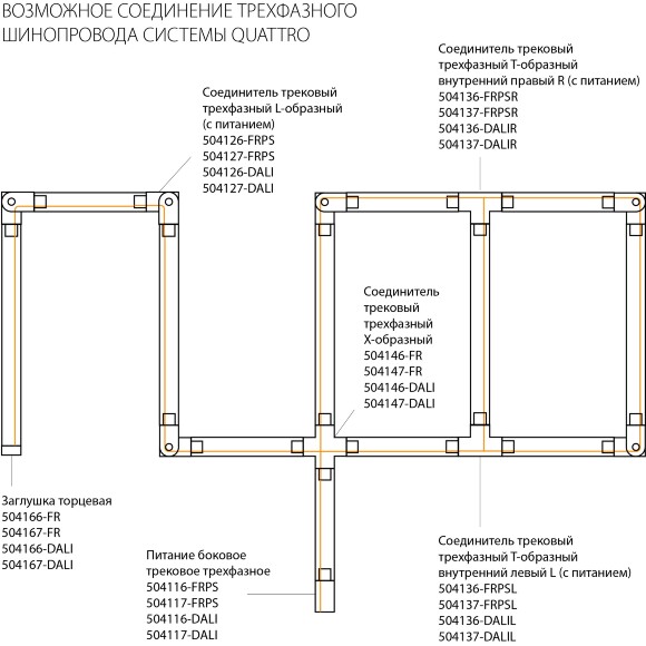 Фиксирующая скоба для встраиваемого трека 5030xx-R Quattro Lightstar 503000-R Фиксирующая скоба для встраиваемого трека 5030xx-R Quattro Lightstar 503000-R