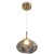 Freya Mote FR5601PL-01GR Светильник светодиодный подвесной, декоративный интерьерный подвес с металлом цвета латунь, плафон 19,5см стекло дымчатое с вкраплениями, CCT перекл. цветовой температуры на драйвере, LED 5Вт 2700;3000;4000К CRI80 360° IP20 220V
