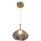 Freya Mote FR5601PL-01GR Светильник светодиодный подвесной, декоративный интерьерный подвес с металлом цвета латунь, плафон 19,5см стекло дымчатое с вкраплениями, CCT перекл. цветовой температуры на драйвере, LED 5Вт 2700;3000;4000К CRI80 360° IP20 220V
