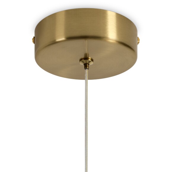 Freya Mote FR5601PL-01GR Светильник светодиодный подвесной, декоративный интерьерный подвес с металлом цвета латунь, плафон 19,5см стекло дымчатое с вкраплениями, CCT перекл. цветовой температуры на драйвере, LED 5Вт 2700;3000;4000К CRI80 360° IP20 220V