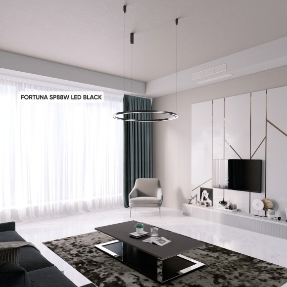 Люстра Crystal Lux FORTUNA SP88W LED BLACK Люстра Crystal Lux FORTUNA SP88W LED BLACK