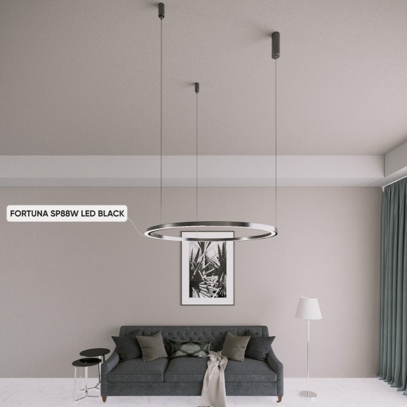 Люстра Crystal Lux FORTUNA SP88W LED BLACK Люстра Crystal Lux FORTUNA SP88W LED BLACK