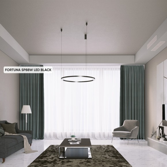 Люстра Crystal Lux FORTUNA SP88W LED BLACK Люстра Crystal Lux FORTUNA SP88W LED BLACK