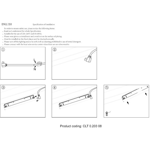 Драйвер встраиваемый в шинопровод 100Ватт Space 48V Crystallux CLT 0.203 08 BL