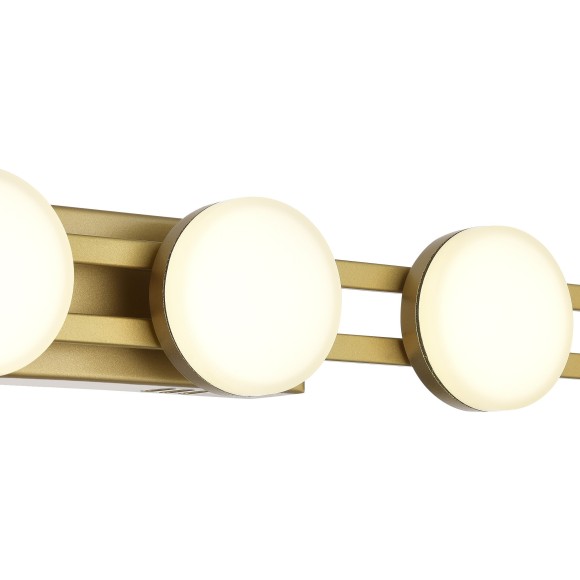 SL6610.201.06 Светодиодный золотой настенный светильник без выключателя 12W 4000K 1200Лм MONRO