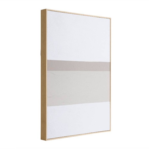 423073 KIJAL Картина на холсте в раме пластик белый тауп цвет дуб L512 W51 H712