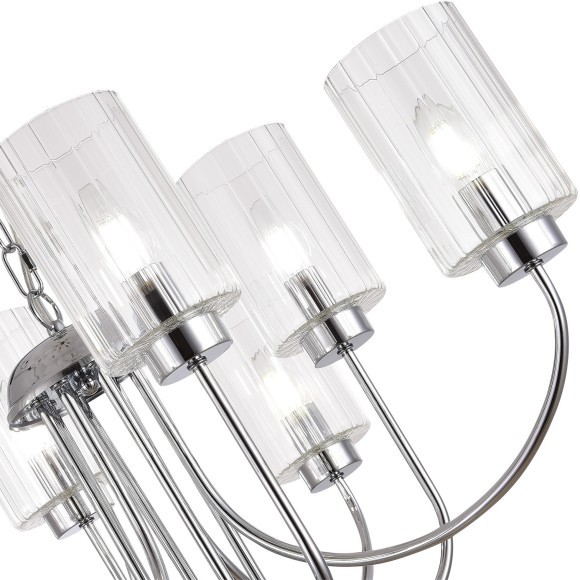 SLE1127-103-08 Светильник подвесной Хром/Прозрачный E14 8*40W TILDA