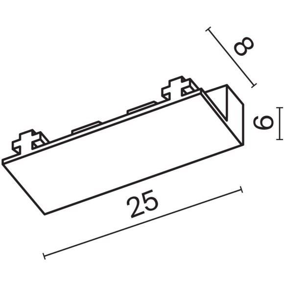 Комплект из 2 торцевых заглушек для 1м плоского шинопровода Maytoni Radity TRA084EC-111W