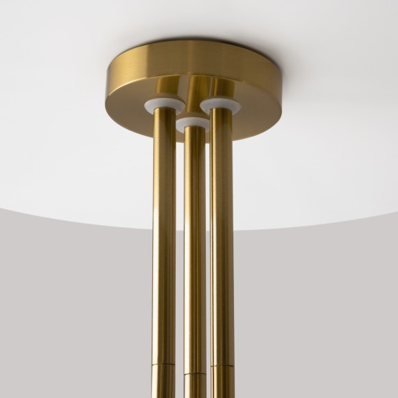 Латунная люстра на штангах с прозрачными плафонами, 6 ламп Е14 Maytoni Status MOD333PL-06BS