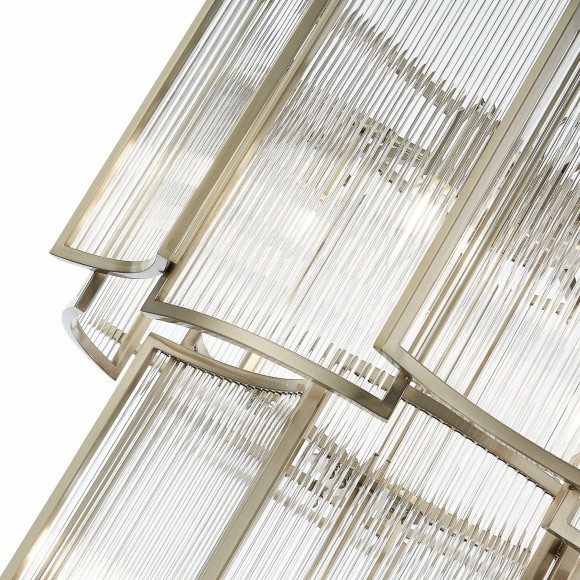 SL1234.103.08 ST Luce COSENZA Подвесная люстра, E14,8х60W, никель/прозрачный, никель SL1234.103.08 ST Luce COSENZA Подвесная люстра, E14,8х60W, никель/прозрачный, никель