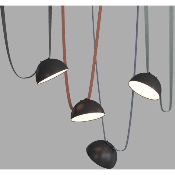 DK5660-BK Cветильник для трека-ремня Belty Smart, серия Flow со светодиодом, D220*H117мм, 48V DC, 24W, RA90, 120°, 3000-5700K, IP20, черный, алюминий