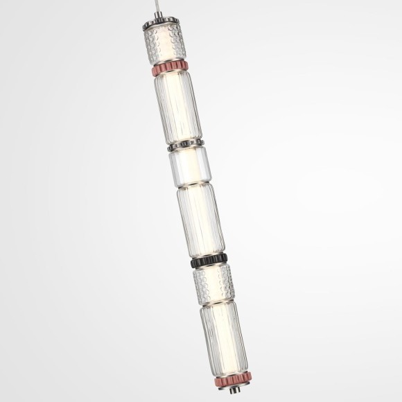5456/18L Подвесной светодиодный светильник с металлом сатинированный никель, премиум серия, 18Вт 1745Лм 4000K CRI80 ODEON LIGHT Exclusive COLLIER