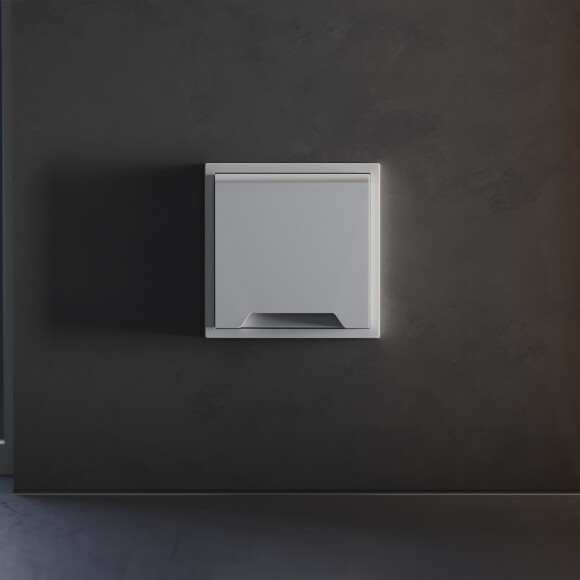 VLS000816 Накладка для розетки с заземлением, защитными шторками и защитной крышкой серого цвета VOLTUM S70 (серый)