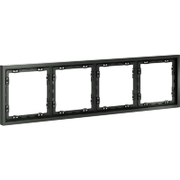 VLS100406 Рамка пластиковая для электрических изделий титанового цвета VOLTUM серии S70 на 4 поста (титан)