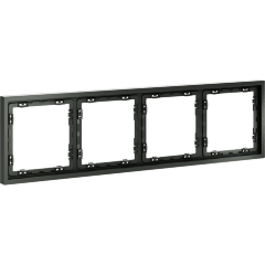 VLS100406 Рамка пластиковая для электрических изделий титанового цвета VOLTUM серии S70 на 4 поста (титан)