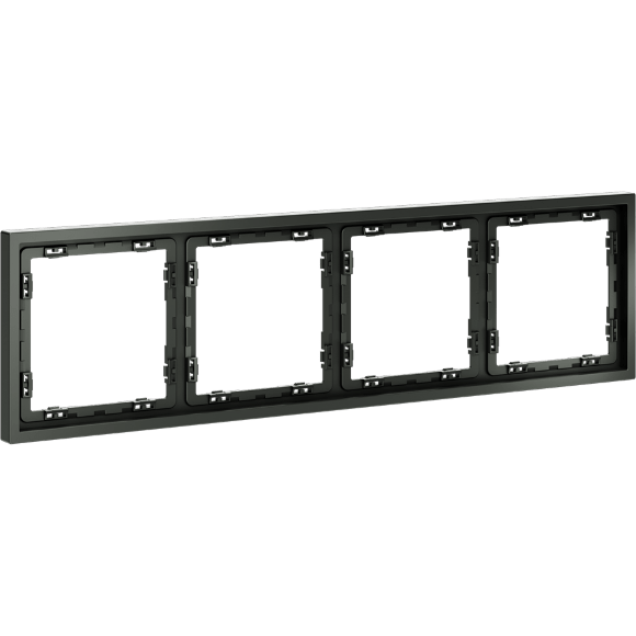 VLS100406 Рамка пластиковая для электрических изделий титанового цвета VOLTUM серии S70 на 4 поста (титан)