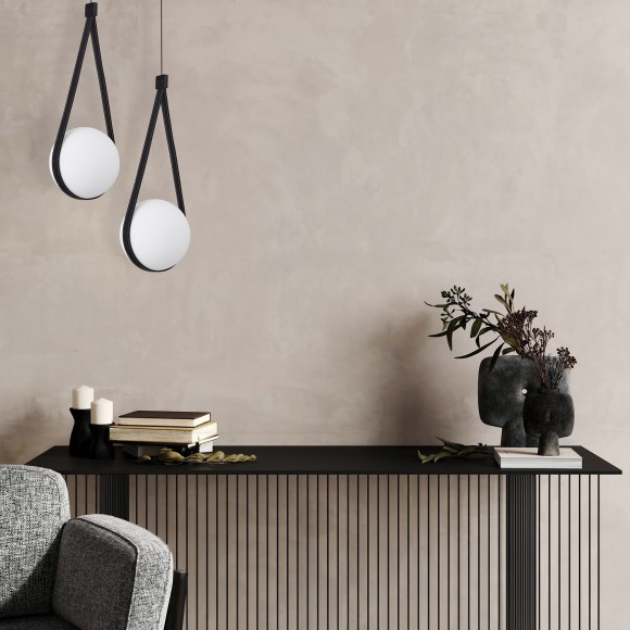 SL2002.413.01 Светильник подвесной ST-Luce Черный/Белый E27 1*60W MOONBAG