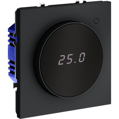 VLS070107 Терморегулятор электронный графитового цвета. Индикация температуры и датчик для теплого пола. (Мощность 3500 Ватт) VOLTUM S70 (графит)