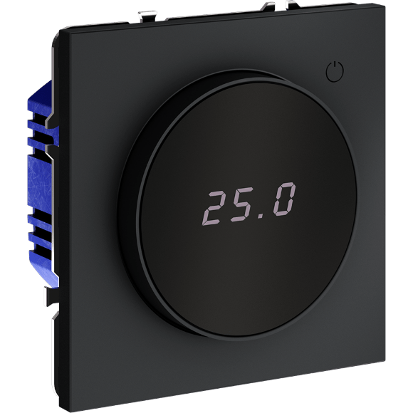 VLS070107 Терморегулятор электронный графитового цвета. Индикация температуры и датчик для теплого пола. (Мощность 3500 Ватт) VOLTUM S70 (графит)