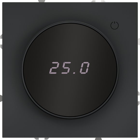 VLS070107 Терморегулятор электронный графитового цвета. Индикация температуры и датчик для теплого пола. (Мощность 3500 Ватт) VOLTUM S70 (графит)