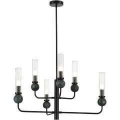 SL1244.403.06 Светильник подвесной ST-Luce черный/прозрачный E14 6*40W MEDEA