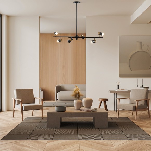 Люстра на штанге Freya FR5201PL-06B Enzo под лампы 6xGU10 35W