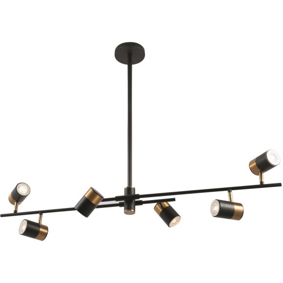 Люстра на штанге Freya FR5201PL-06B Enzo под лампы 6xGU10 35W