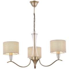 SLE1126-203-03 Светильник подвесной Шампань/Бежевый E14 3*40W CASSIA