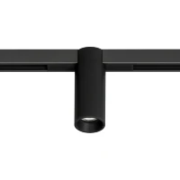 Arte Lamp OPTIMA A7269PL-1BK Черный магнитный трековый светодиодный светильник, вертикальный неповоротный цилиндр, COB LED 8Вт 4000К 830Лм 36° CRI90 IP20 48В светодиоды BRIDGELUX