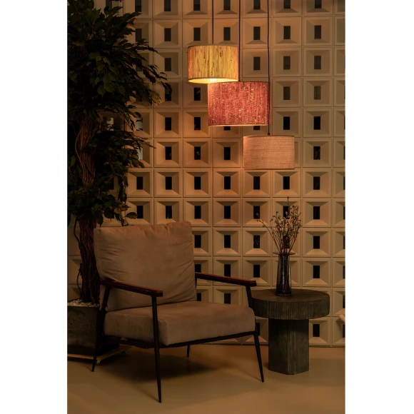 Arte Lamp STRAW A7091SP-1BK Подвесной современный светильник в эко стиле, с плафоном диаметром 30 см из натуральной вертикальной соломы, основание черный металл, макс. высота 105 см, лампа E27 1шт до 40Вт IP20 220В